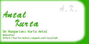 antal kurta business card